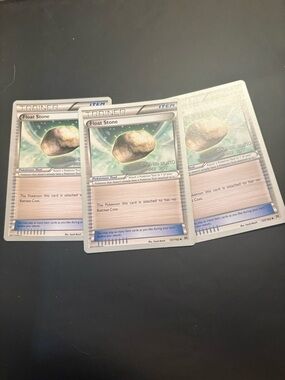 3 Float Stone Pokemon Trainer Cards